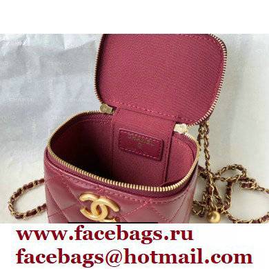 Chanel Calfskin Small Vanity with Chain Bag AP2292 Burgundy 2021