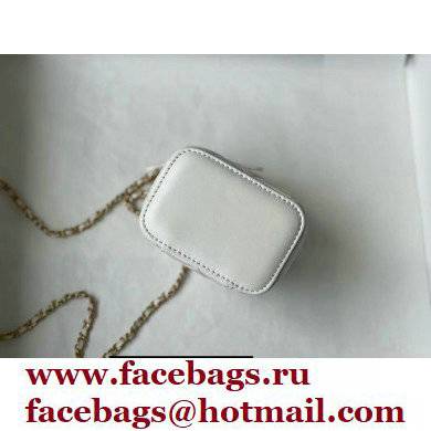 Chanel Calfskin Small Vanity with Chain Bag AP2292 White 2021