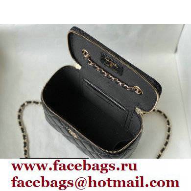 Chanel Camellia Small Vanity with Chain Bag Black 2021