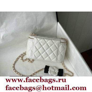 Chanel Camellia Small Vanity with Chain Bag White 2021