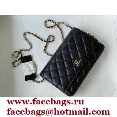 Chanel Camellia Wallet on Chain WOC Bag Black 2021