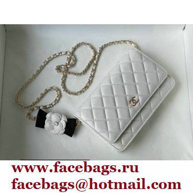 Chanel Camellia Wallet on Chain WOC Bag White 2021