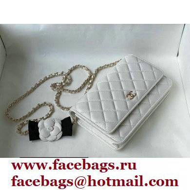 Chanel Camellia Wallet on Chain WOC Bag White 2021