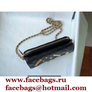 Chanel Charms Clutch With Chain Bag Black 2021