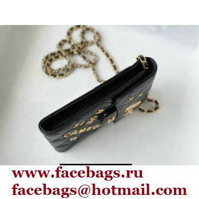 Chanel Charms Small Clutch With Chain Phone Bag Black 2021 - Click Image to Close