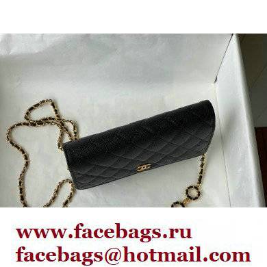 Chanel Grained Calfskin Wallet on Chain WOC Bag with Coco Chain AP2298 Black 2021