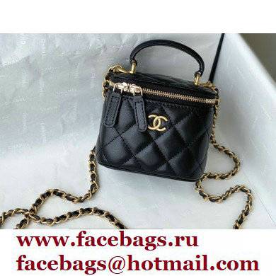 Chanel Lambskin Small Vanity with Chain Bag AP2198 Black 2021