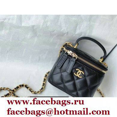 Chanel Lambskin Small Vanity with Chain Bag AP2198 Black 2021