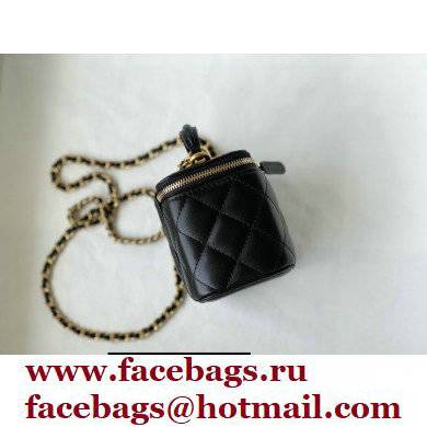 Chanel Lambskin Small Vanity with Chain Bag AP2198 Black 2021