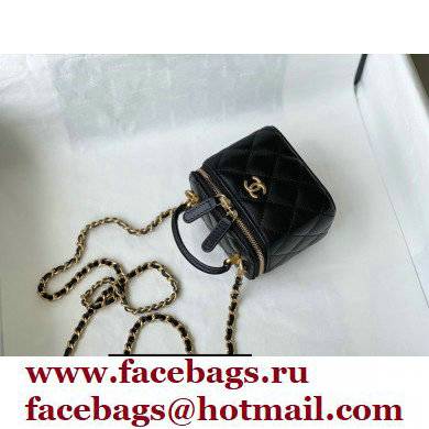 Chanel Lambskin Small Vanity with Chain Bag AP2198 Black 2021