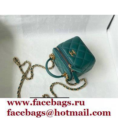 Chanel Lambskin Small Vanity with Chain Bag AP2198 Green 2021