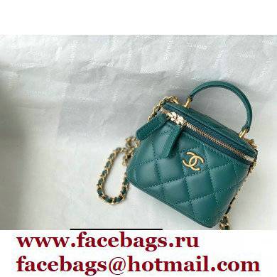 Chanel Lambskin Small Vanity with Chain Bag AP2198 Green 2021