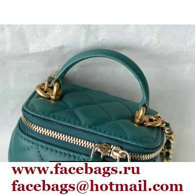 Chanel Lambskin Small Vanity with Chain Bag AP2198 Green 2021