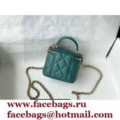 Chanel Lambskin Small Vanity with Chain Bag AP2198 Green 2021