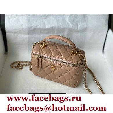 Chanel Lambskin Small Vanity with Chain Bag AP2199 Beige 2021