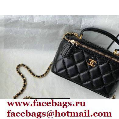 Chanel Lambskin Small Vanity with Chain Bag AP2199 Black 2021