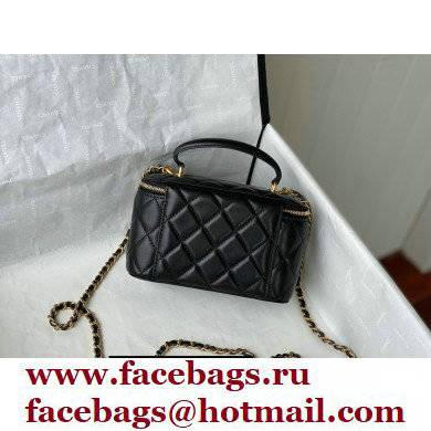 Chanel Lambskin Small Vanity with Chain Bag AP2199 Black 2021