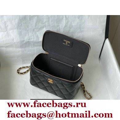 Chanel Lambskin Small Vanity with Chain Bag AP2199 Black 2021