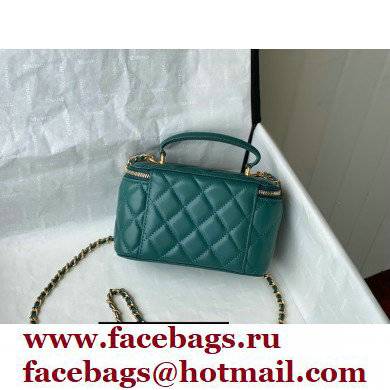 Chanel Lambskin Small Vanity with Chain Bag AP2199 Green 2021