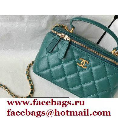 Chanel Lambskin Small Vanity with Chain Bag AP2199 Green 2021