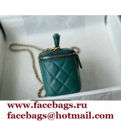 Chanel Lambskin Small Vanity with Chain Bag AP2199 Green 2021