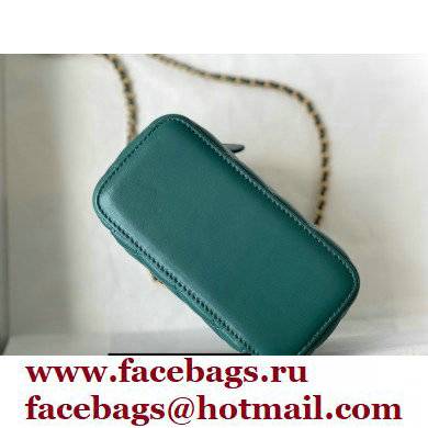 Chanel Lambskin Small Vanity with Chain Bag AP2199 Green 2021