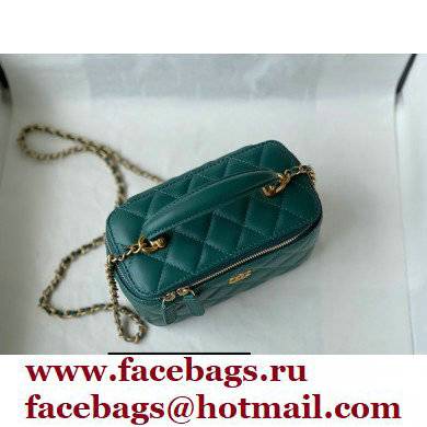 Chanel Lambskin Small Vanity with Chain Bag AP2199 Green 2021