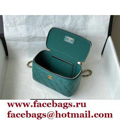 Chanel Lambskin Small Vanity with Chain Bag AP2199 Green 2021