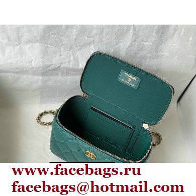 Chanel Lambskin Small Vanity with Chain Bag AP2199 Green 2021