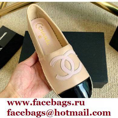 Chanel Leather and Patent CC Logo Espadrilles G29762 Light Beige 2022