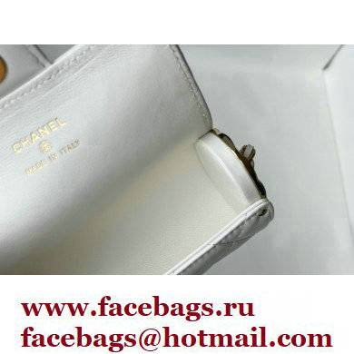 Chanel Lipstick Case Mini Bag with Chain White 2021