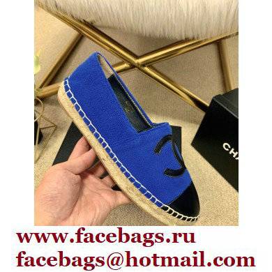 Chanel Plush CC Logo Espadrilles G29762 Blue 2022