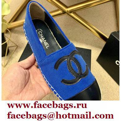 Chanel Plush CC Logo Espadrilles G29762 Blue 2022