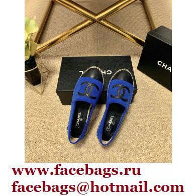 Chanel Plush CC Logo Espadrilles G29762 Blue 2022