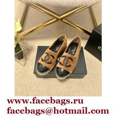 Chanel Plush CC Logo Espadrilles G29762 Brown 2022