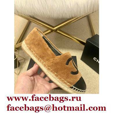 Chanel Plush CC Logo Espadrilles G29762 Brown 2022