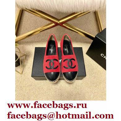 Chanel Plush CC Logo Espadrilles G29762 Red 2022