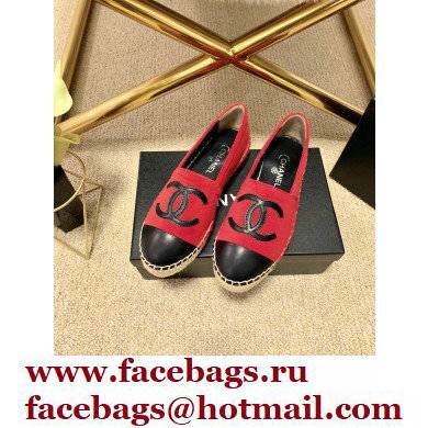 Chanel Plush CC Logo Espadrilles G29762 Red 2022