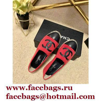 Chanel Plush CC Logo Espadrilles G29762 Red 2022