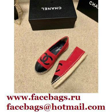 Chanel Plush CC Logo Espadrilles G29762 Red 2022