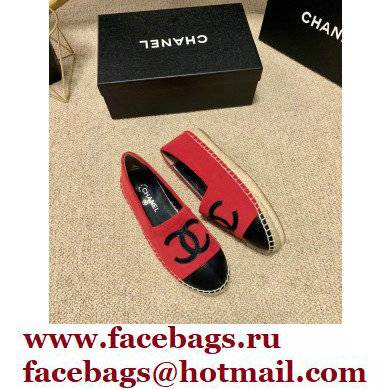 Chanel Plush CC Logo Espadrilles G29762 Red 2022