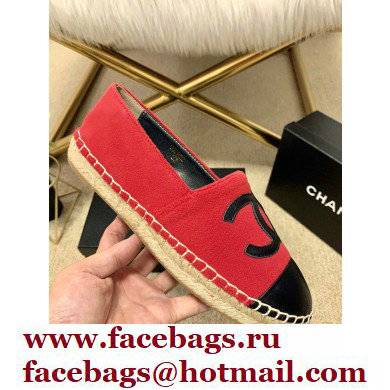 Chanel Plush CC Logo Espadrilles G29762 Red 2022