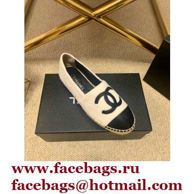 Chanel Plush CC Logo Espadrilles G29762 White 2022