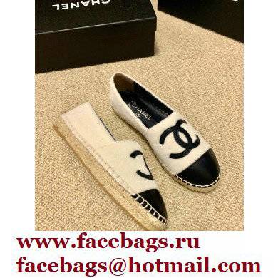 Chanel Plush CC Logo Espadrilles G29762 White 2022