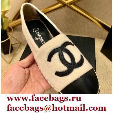 Chanel Plush CC Logo Espadrilles G29762 White 2022