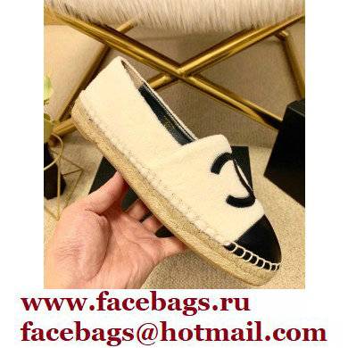 Chanel Plush CC Logo Espadrilles G29762 White 2022