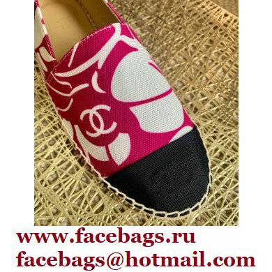 Chanel Printed Fabric CC Logo Espadrilles G29762 Black/Fuchsia 2022