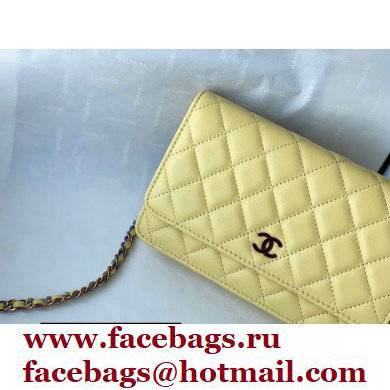 Chanel Rainbow Hardware Wallet on Chain WOC Bag Yellow 2021