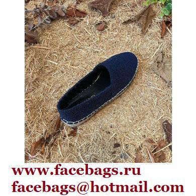 Chanel Tweed and Fabric CC Logo Espadrilles G29762 Navy Blue 2022