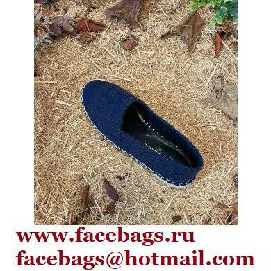 Chanel Tweed and Fabric CC Logo Espadrilles G29762 Navy Blue 2022